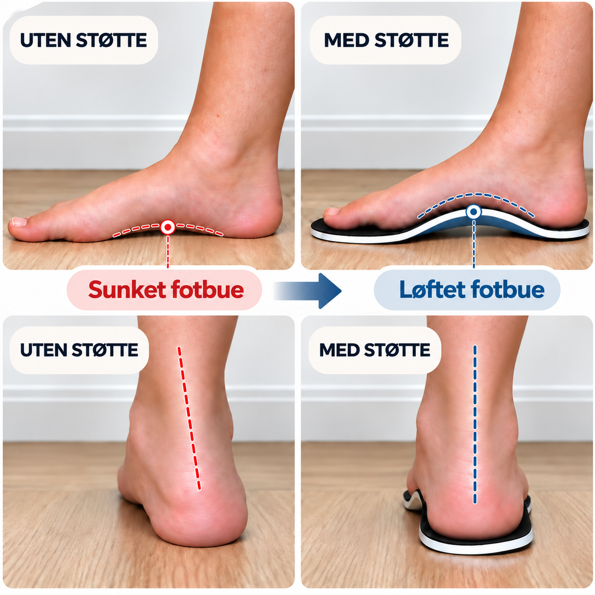 Fotbuestøtte | Har du fortsatt vondt i føttene?